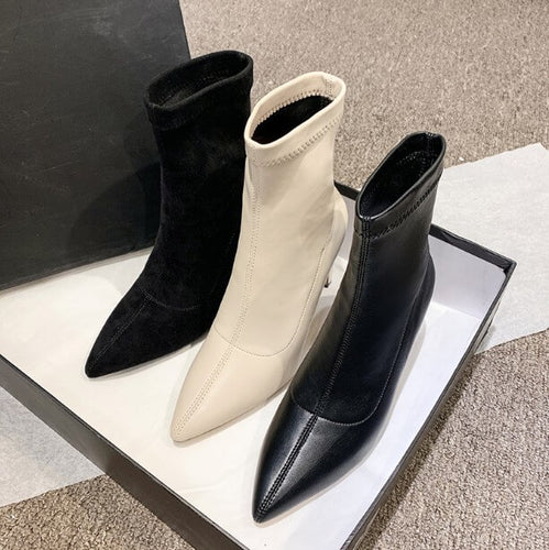 Small Size Pointy Slip On Boots BS395