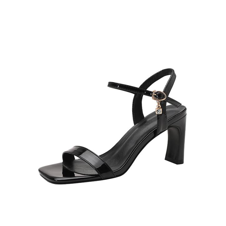 Small Square Toe One Strap Heeled Sandals GS383 - AstarShoes