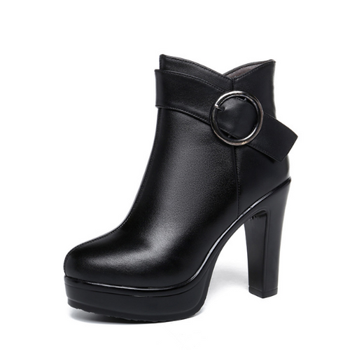 Women's Petite Platform High Heel Boots DS83