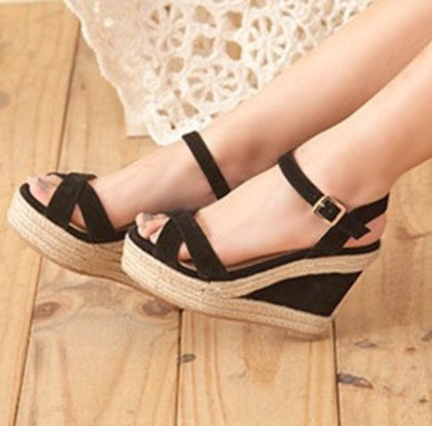 Womens Small Size Wedge High Heels Sandals SS119 - AstarShoes